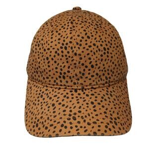 Universal Thread Baseball Cap Brown Black Dot Print Adjustable Slideback Hat OS